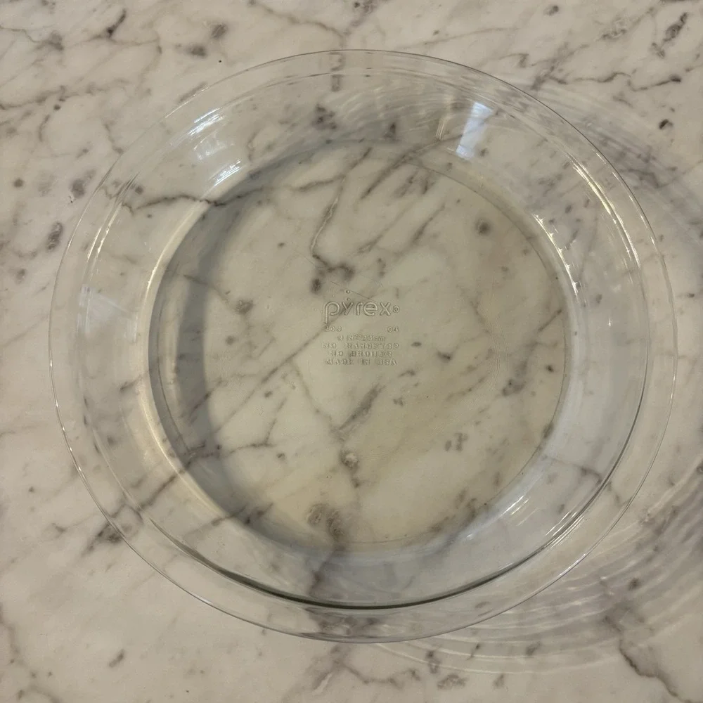 3 Vintage Pyrex Corning #209 Glass Pie Plate Baking Dish Pan 8, 9, 10 inch Clear